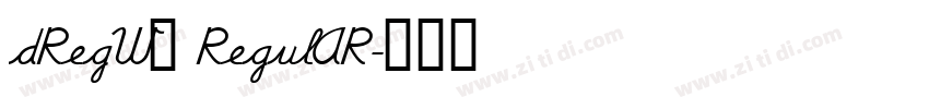 dRegW0 RegulAR字体转换